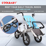 Load image into Gallery viewer, COOLBABY DSLTC-5X Two Person Bicycle Parent-child Car with Child Seat Mother Child Car Mother Baby Car Foldable Baby Stroller - coolbabymalls