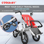 Load image into Gallery viewer, COOLBABY DSLTC-5X Two Person Bicycle Parent-child Car with Child Seat Mother Child Car Mother Baby Car Foldable Baby Stroller - coolbabymalls