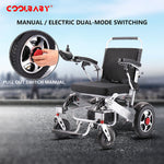 Load image into Gallery viewer, COOLBABY DDLY01: Lightweight Folding Electric Wheelchair with Intelligent Four-wheel Drive for Adult Mobility. - coolbabymalls