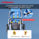 Load image into Gallery viewer, COOLBABY DSLTC-5X Two Person Bicycle Parent-child Car with Child Seat Mother Child Car Mother Baby Car Foldable Baby Stroller - coolbabymalls