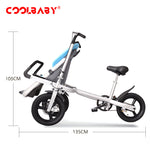 Load image into Gallery viewer, COOLBABY DSLTC-5X Two Person Bicycle Parent-child Car with Child Seat Mother Child Car Mother Baby Car Foldable Baby Stroller - coolbabymalls