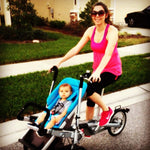 Load image into Gallery viewer, COOLBABY DSLTC-5X Two Person Bicycle Parent-child Car with Child Seat Mother Child Car Mother Baby Car Foldable Baby Stroller - coolbabymalls