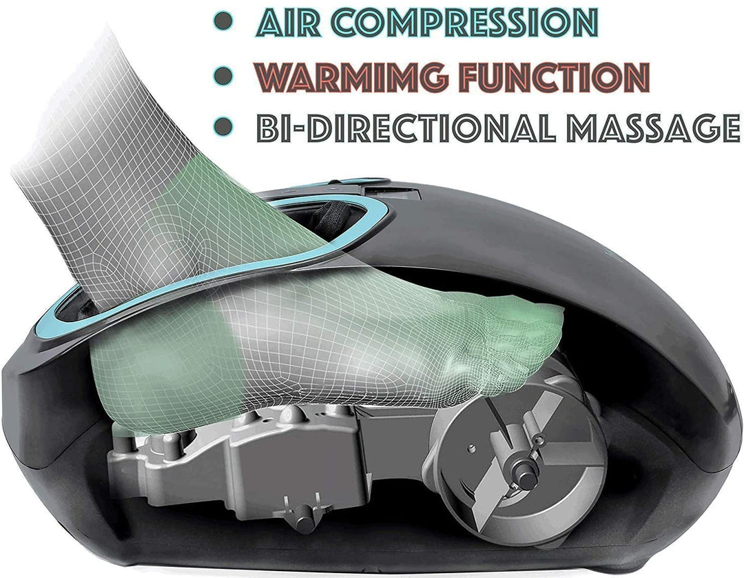 COOLBABY ZDAMC Foot Massager Machine with Heat Electric Deep Kneading Massage Circulation Plantar Chronic Nerve Pain Therapy Spa - coolbabymalls