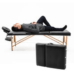 Load image into Gallery viewer, COOLBABY KYBJ-302 Portable Fitness Massage Table Professional Adjustable Folding Bed With 3 Sections Wooden Frame Ergonomic Headrest With Carrying Bag - CoolBabyMass