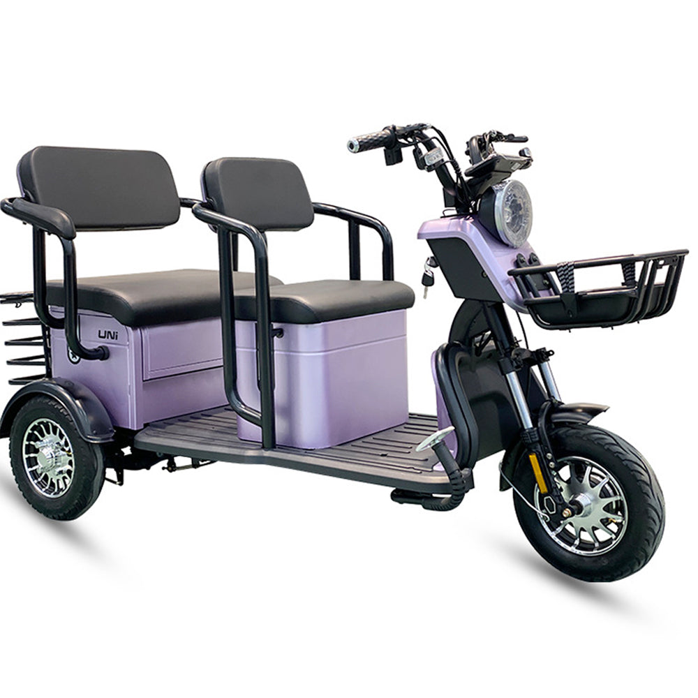 COOLBABY V8NYC 3 Wheel Adult Powered Mobility Scooter Electric Tricycle Motorcycle 2-Passenger And Cargo Dual-use Scooter for Elder - coolbabymalls