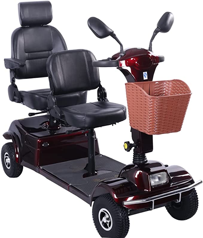COOLBABY YL-010L Two Seat Four Wheel Electric Scooter Electric  for Adults and Seniors, Max Weight 330 lbs - coolbabymalls