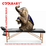 Load image into Gallery viewer, COOLBABY KYBJ-302 Portable Fitness Massage Table Professional Adjustable Folding Bed With 3 Sections Wooden Frame Ergonomic Headrest With Carrying Bag - CoolBabyMass