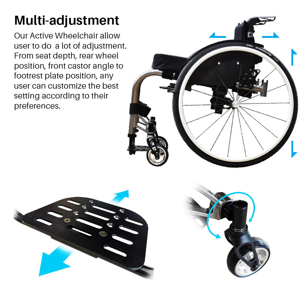 Active Wheelchair – Ultra Lightweight & Fully Adjustable
