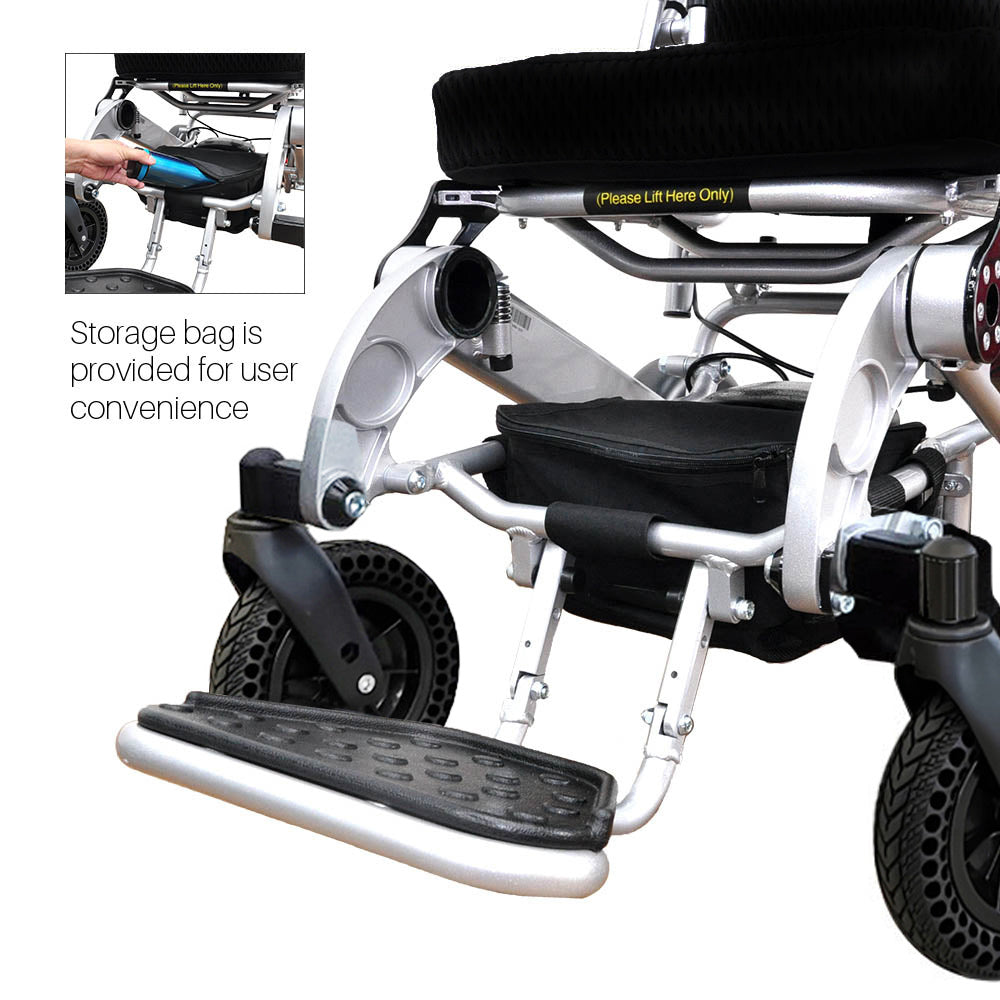 Foldawheel 1000XL – Heavy Duty Compact Electric Wheelchair with Long Range