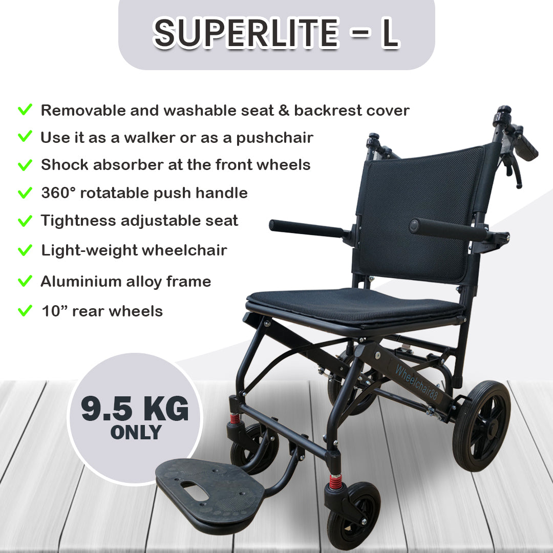 Superlite L – Lightweight Manual Wheelchair with 18" Seat