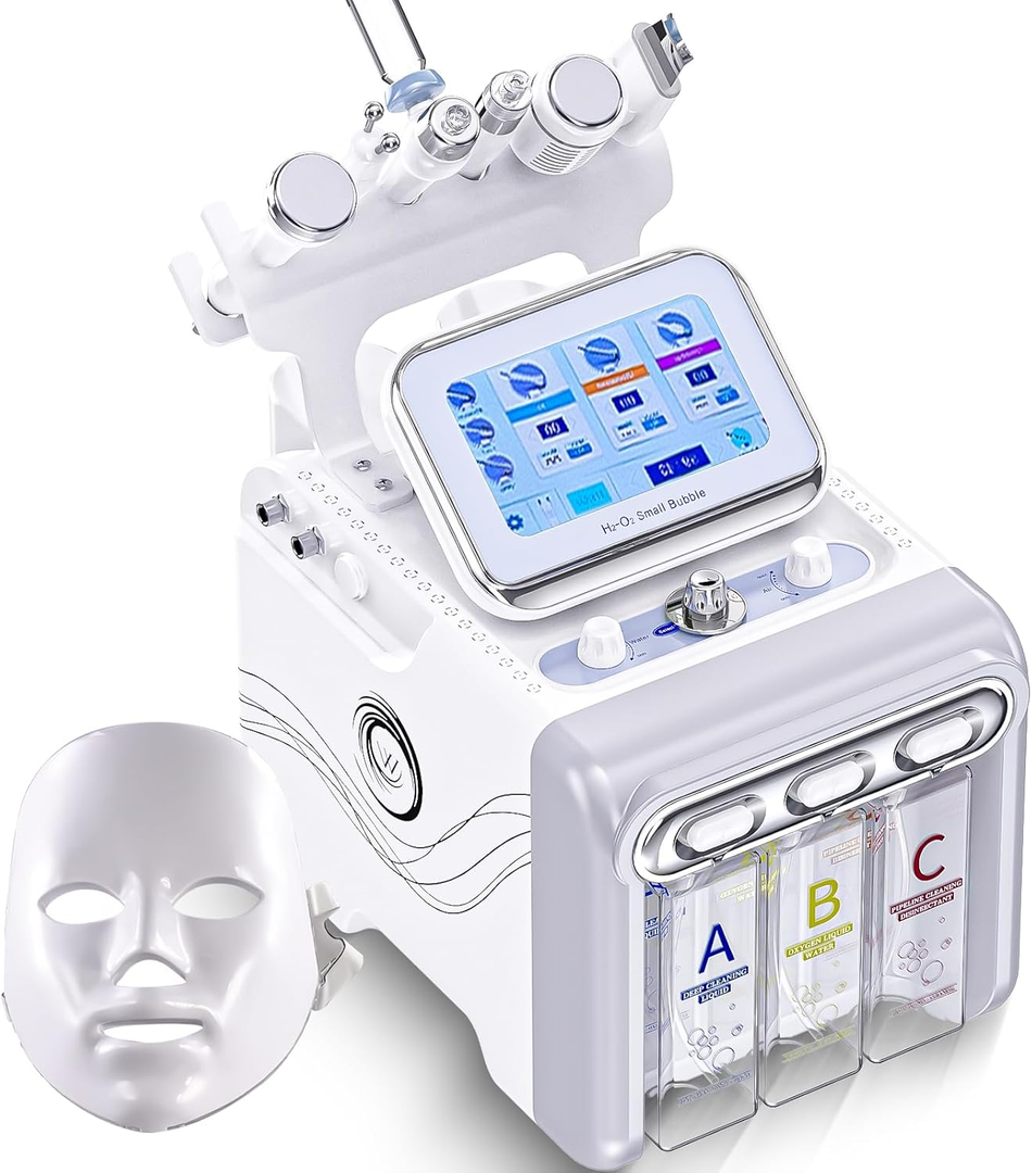 7 in 1 H2O2 Beauty Skin Cleansing Hydrofacial Machine Facial Machine Water Aqua Peeling for Home Use - coolbabymalls