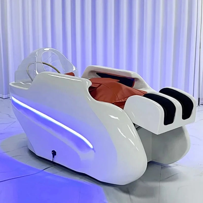 Shampoo Chair Wash Hair Salon Head Spa Bed Touchscreen Salon Equipment LED Lighting Full-Body Massage Shampoo Bed - coolbabymalls