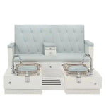 Load image into Gallery viewer, Double Pedicure Massage Chair Foot SPA Massage Chair for Pedicure and Manicure with Basin and Storage Drawer - coolbabymalls