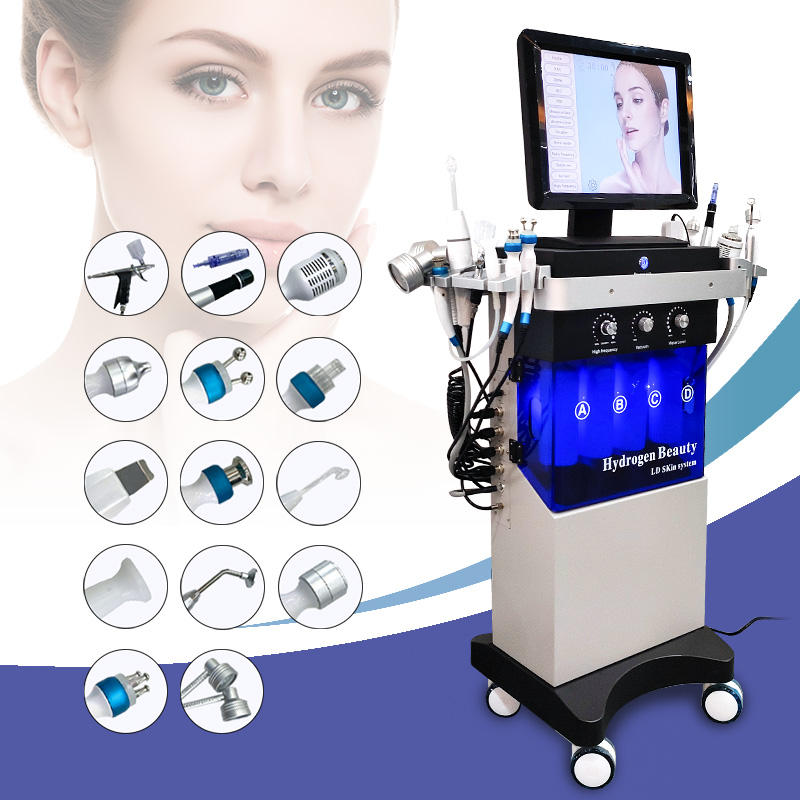 14 In 1 Hydro Facial Machine Skin Peeling Hydra Beauty Facial Hydradermabrasion Korea Aqua Peel Machine