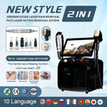 Load image into Gallery viewer, 2in1 4000W 4-Wave 755/808/940/1064nm Professional Soprano Diode Laser Hair Removal Painless Permanent Hair Removal - coolbabymalls