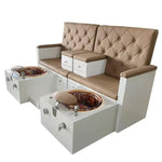 Load image into Gallery viewer, Double Pedicure Massage Chair Foot SPA Massage Chair for Pedicure and Manicure with Basin and Storage Drawer - coolbabymalls