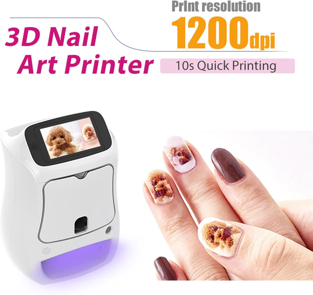 Automatic Smart DIY Digital Nail Art Printer Machine Touch Screen AI Professional 3D Nail Printer - coolbabymalls