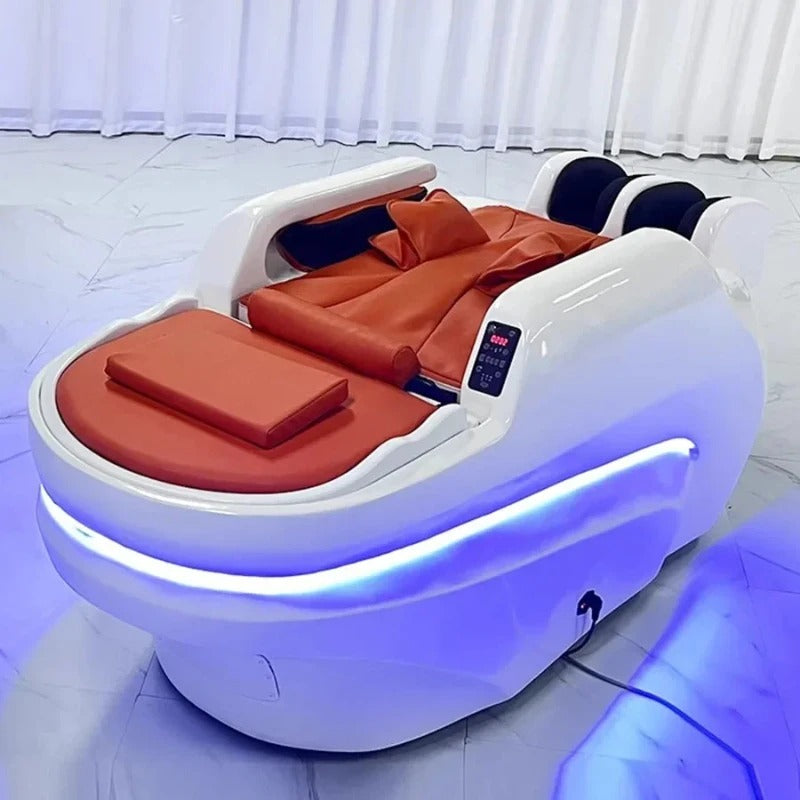Shampoo Chair Wash Hair Salon Head Spa Bed Touchscreen Salon Equipment LED Lighting Full-Body Massage Shampoo Bed - coolbabymalls