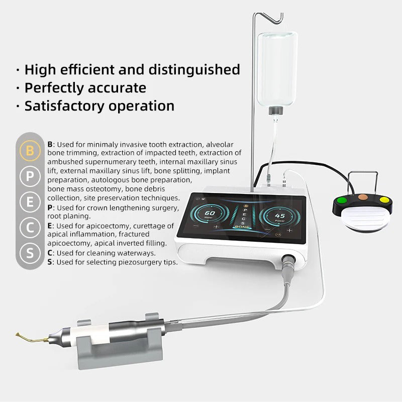 Piezo Bone Surgery Dental Ultrasurgery with 7-inch Touch Screen and LED Handpiece - coolbabymalls