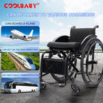 Load image into Gallery viewer, Foldable Aluminum Lightweight Wheelchair, Folding Sports Wheelchair, All-Terrain Ultra Lightweight Wheelchair,Wheelchairs for Adults,Anti-Tip Wheels(Seat Width 44cm)
