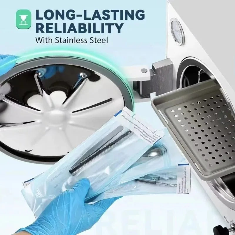 Automatic Autoclave Steam Sterilizer Medical Dental Sterilization Equipment 18L - coolbabymalls