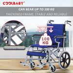 Load image into Gallery viewer, COOLBABY QBLY02: Foldable Lightweight Wheelchair for Elderly and Disabled with Handbrakes - Enhanced Mobility! - coolbabymalls
