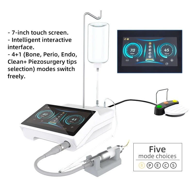 Piezo Bone Surgery Dental Ultrasurgery with 7-inch Touch Screen and LED Handpiece - coolbabymalls