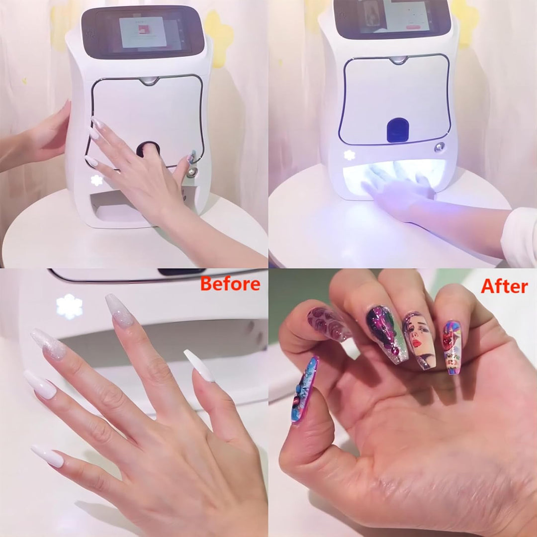 Automatic Smart DIY Digital Nail Art Printer Machine Touch Screen AI Professional 3D Nail Printer - coolbabymalls