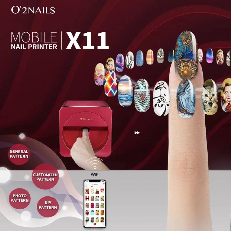 Mobile Printer Nail Machine X11 With Metal Body Professional 3D Nail Art Equipment Nail Salon Intelligent - coolbabymalls