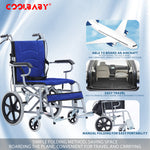 Load image into Gallery viewer, COOLBABY QBLY02: Foldable Lightweight Wheelchair for Elderly and Disabled with Handbrakes - Enhanced Mobility! - coolbabymalls
