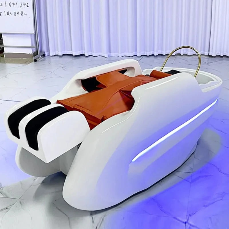 Shampoo Chair Wash Hair Salon Head Spa Bed Touchscreen Salon Equipment LED Lighting Full-Body Massage Shampoo Bed - coolbabymalls