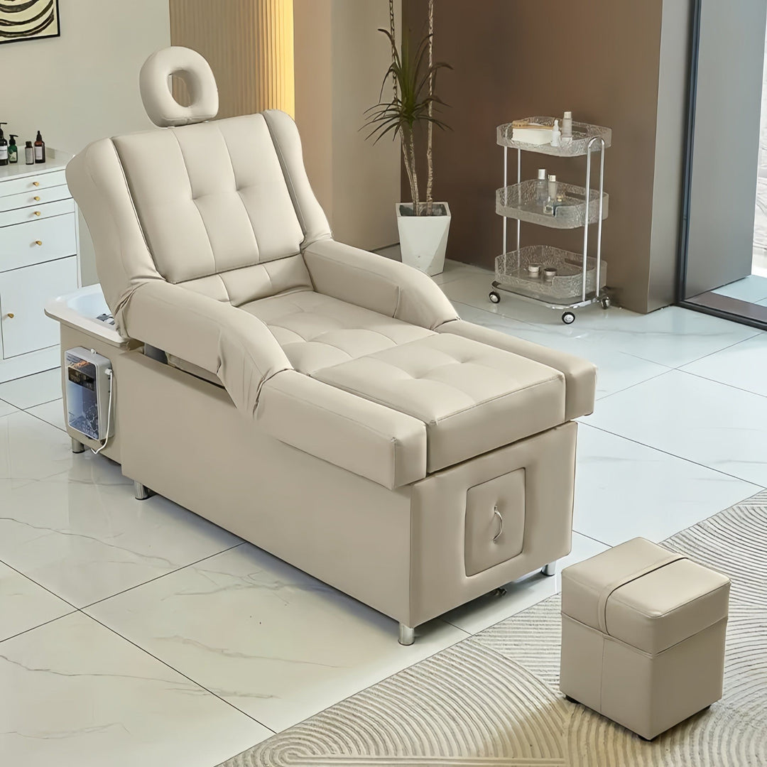 Multifunctional Salon Back Lifting Foot Massage Bed Shampoo Chair Pedicure Head Spa Bed Shampoo Bed - coolbabymalls