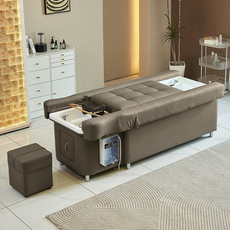 Multifunctional Salon Back Lifting Foot Massage Bed Shampoo Chair Pedicure Head Spa Bed Shampoo Bed - coolbabymalls