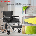 Load image into Gallery viewer, COOLBABY QBLY03 Portable Wheelchair Standard Manual wheelchairs Small Simple Folding Light Ultra Light Travel for The Elderly Trolley - coolbabymalls
