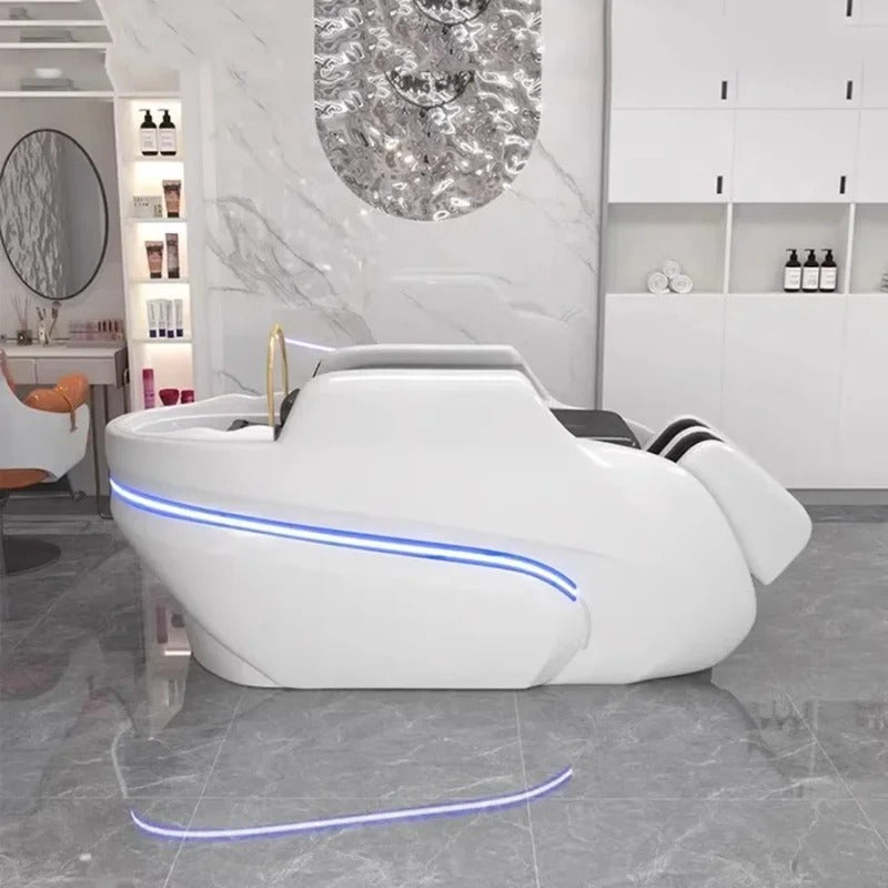 Shampoo Chair Wash Hair Salon Head Spa Bed Touchscreen Salon Equipment LED Lighting Full-Body Massage Shampoo Bed - coolbabymalls