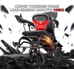 Load image into Gallery viewer, Electric Folding Lightweight Wheelchair - with Removable 6Ah Lithium Battery and 360W Brushless Motor, Net Weight Only 17kg, 100kg Load Capacity and Up to 12km Range
