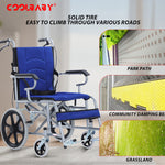 Load image into Gallery viewer, COOLBABY QBLY02: Foldable Lightweight Wheelchair for Elderly and Disabled with Handbrakes - Enhanced Mobility! - coolbabymalls
