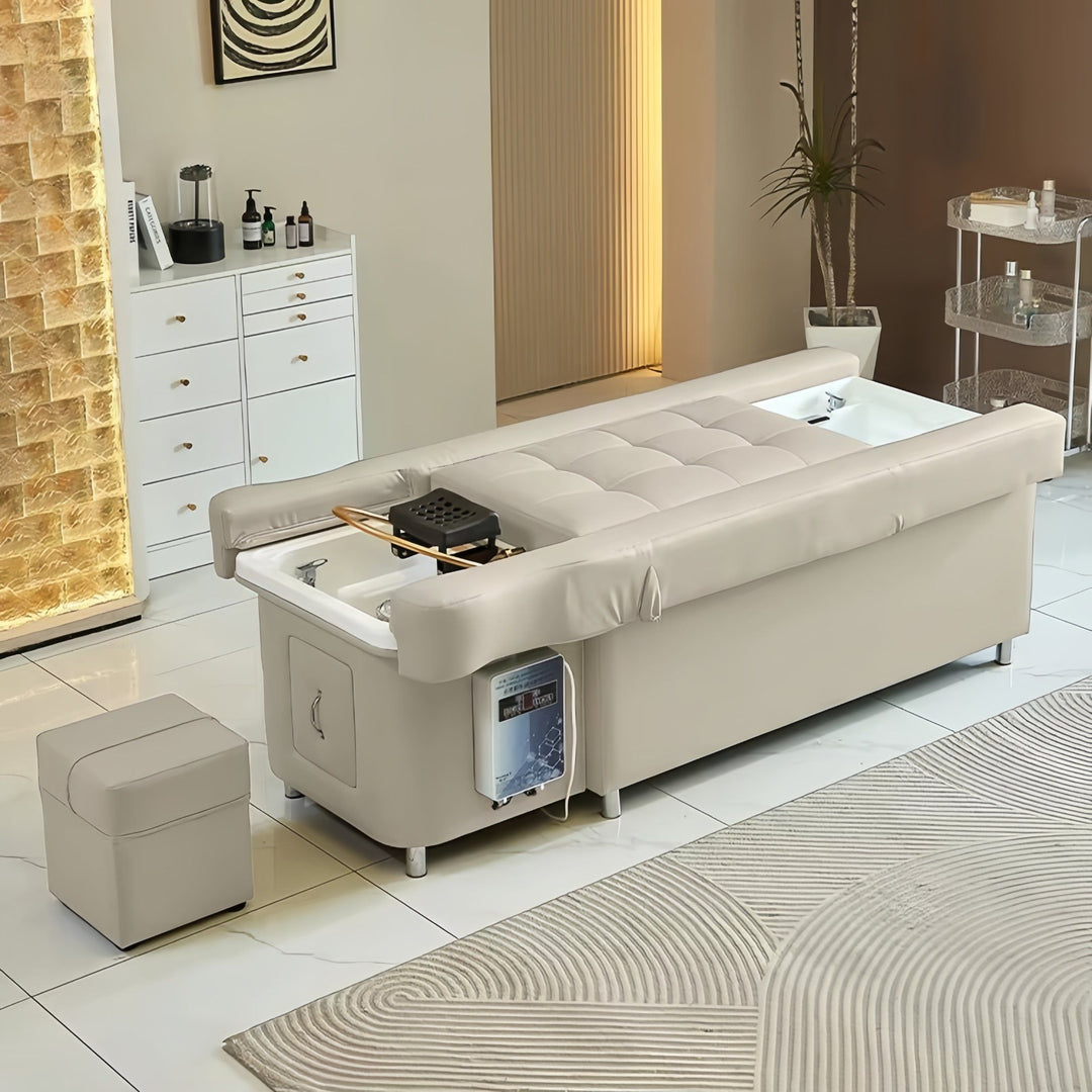Multifunctional Salon Back Lifting Foot Massage Bed Shampoo Chair Pedicure Head Spa Bed Shampoo Bed - coolbabymalls