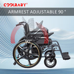 Load image into Gallery viewer, COOLBABY DDLY08 Adult Electric Wheelchair, Lightweight Foldable Disabled Wheelchair (79lb), Endurance Range: 20 KM, Load: 100 KG (220 Lb)
