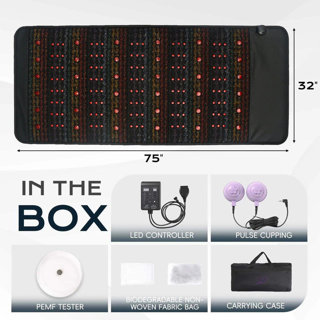 FlR Infrared Heating Mat Crystal Amethyst Therapy Heating Photon Red Light PEMF Infrared Massage Mattress