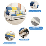 Load image into Gallery viewer, Apartment Furniture Foldable Sofa Bed Storage Modern Folding Adjustable Sofa Bed For Living &amp; Bed Room (Tricolor, Width158cm)