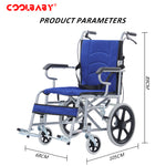 Load image into Gallery viewer, COOLBABY QBLY02: Foldable Lightweight Wheelchair for Elderly and Disabled with Handbrakes - Enhanced Mobility! - coolbabymalls
