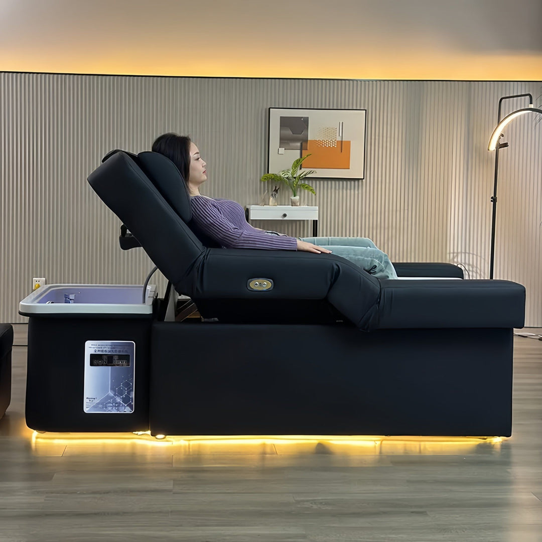 Multifunctional Salon Back Lifting Foot Massage Bed Shampoo Chair Pedicure Head Spa Bed Shampoo Bed - coolbabymalls