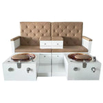 Load image into Gallery viewer, Double Pedicure Massage Chair Foot SPA Massage Chair for Pedicure and Manicure with Basin and Storage Drawer - coolbabymalls