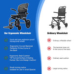 Load image into Gallery viewer, Ultra Lightly Folding Manual Travel Wheelchair for Disabled and Elderly with Telescopic Handle Could Carry on the Plane
