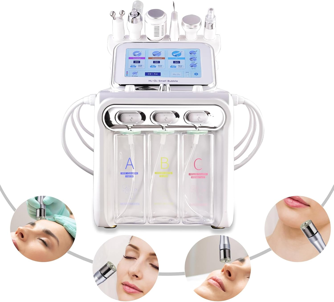 7 in 1 H2O2 Beauty Skin Cleansing Hydrofacial Machine Facial Machine Water Aqua Peeling for Home Use - coolbabymalls
