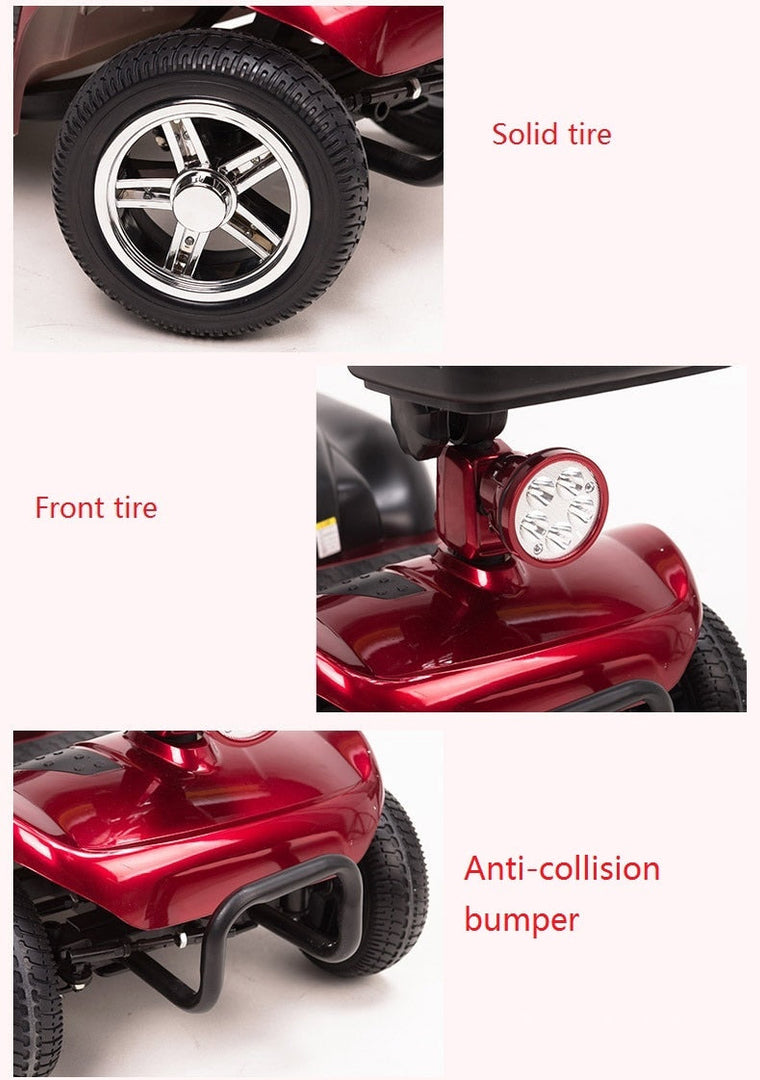 COOLBABY X-01-AC 4 Wheel Electric Folding Mobility Scooter Portable Electric Scooter - coolbabymalls