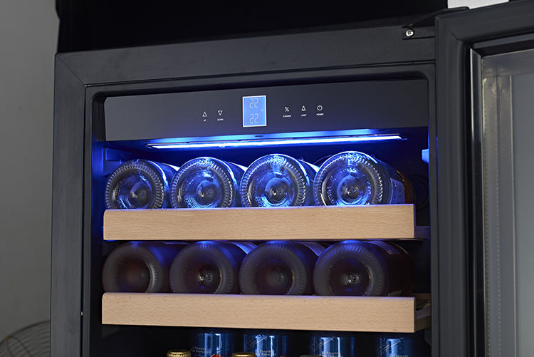 150L Wine Cooler/Cabinet Beverage Refrigerator Wine Cellar Beer Soda Clear Glass Door Bar Fridge Quiet Compressor Adjust Temp Freestanding Indoor Use lce Bar Wine Cabinet