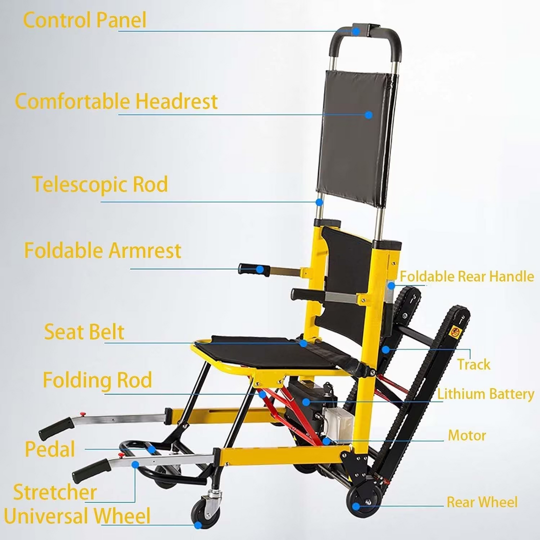 Coolbaby DDLY07 Electric Stair Climbing Wheelchair - Foldable and Lightweight with a 353lb Load Capacity for Elderly Users - coolbabymalls