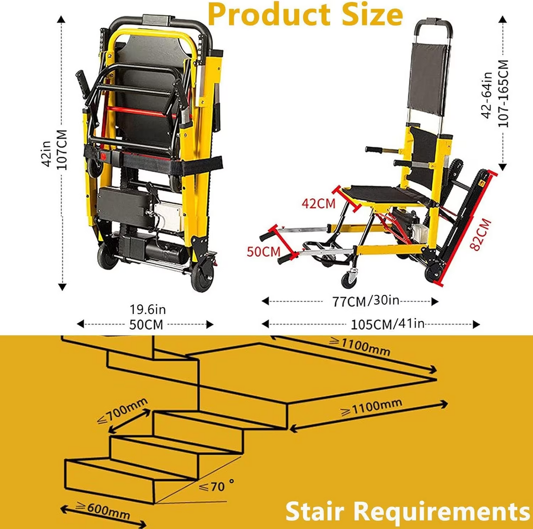 Coolbaby DDLY07 Electric Stair Climbing Wheelchair - Foldable and Lightweight with a 353lb Load Capacity for Elderly Users - coolbabymalls